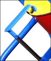 Engage the upper drum rim with the chine hook of drum truck