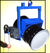 Below hook drum handler to lift and pour drum up to 2500 Lb.