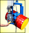 Forklift attachment with battery power tilt to lift and pour drum up to 1500 Lb.