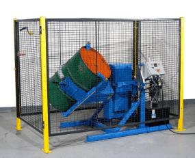 Drum Tumbler with Safety Enclosure and Automated Controls