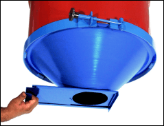 Drum Cone with Slide Gate installed