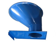 Asymmetric Drum Cone with slide gate valve - Morse model # 5-SG-90-23