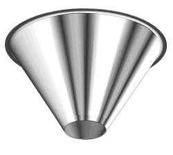 Stainless Steel Drum Cone with 6" discharge opening