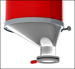 Custom asymmetric stainless steel drum cone