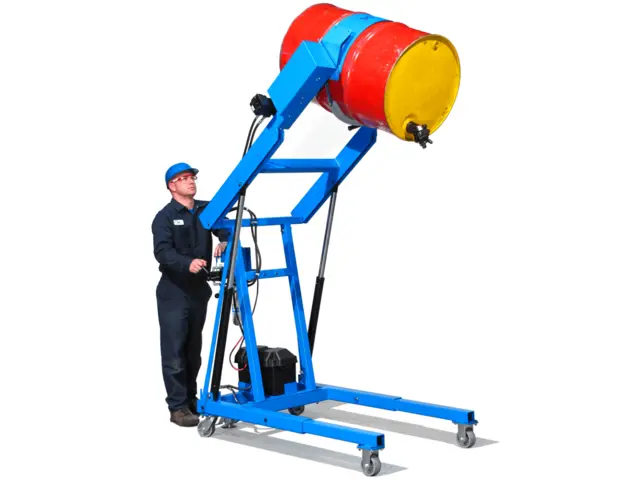 Heavy-Duty Hydra-Lift Karrier with battery power drum lift and tilt for a 1200 Lb. (545 kg) drum - Model 410-115 shown