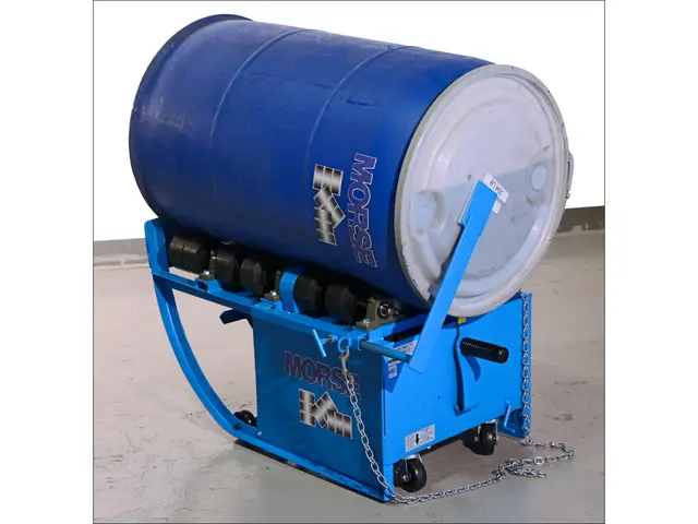 Factory Installed OPTION to roll a plastic drum on Morse 201 Series Portable Drum Roller