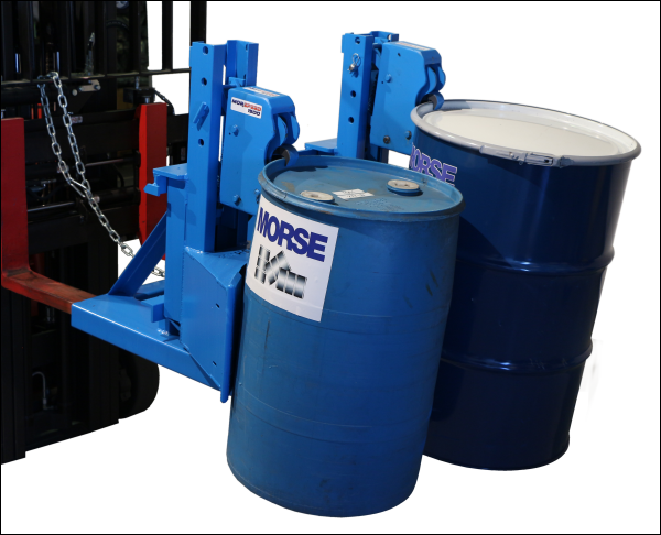 MORSPEED 1500 Model 288-2 handling a steel drum and a plastic drum