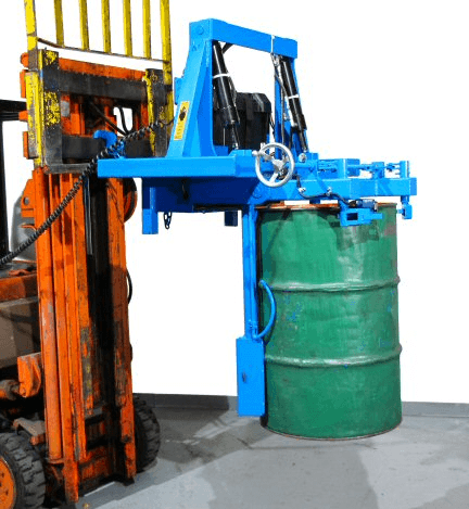 Fork Mounted Drum Racker lifting drum