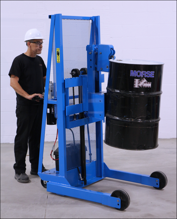 Images of Morse VerticalLift Drum Stackers Morse Drum Handling Equipment