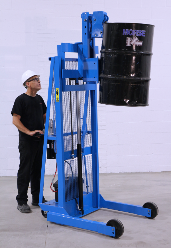 Images of Morse VerticalLift Drum Stackers Morse Drum Handling Equipment