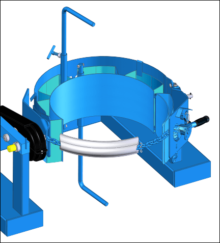 Diameter Adaptor # 55/30-17.5 installed in drum holder
