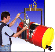 Porta-tambor de acero inoxidable con volante opcional.