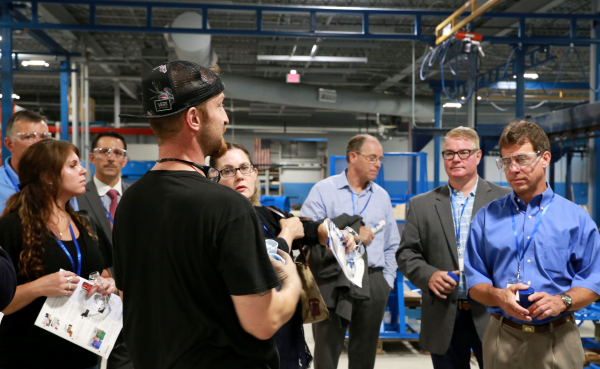 Morse open house - Morse employee discusses powder coat system