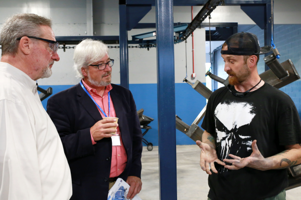 Morse open house - Morse employee explains powder coating