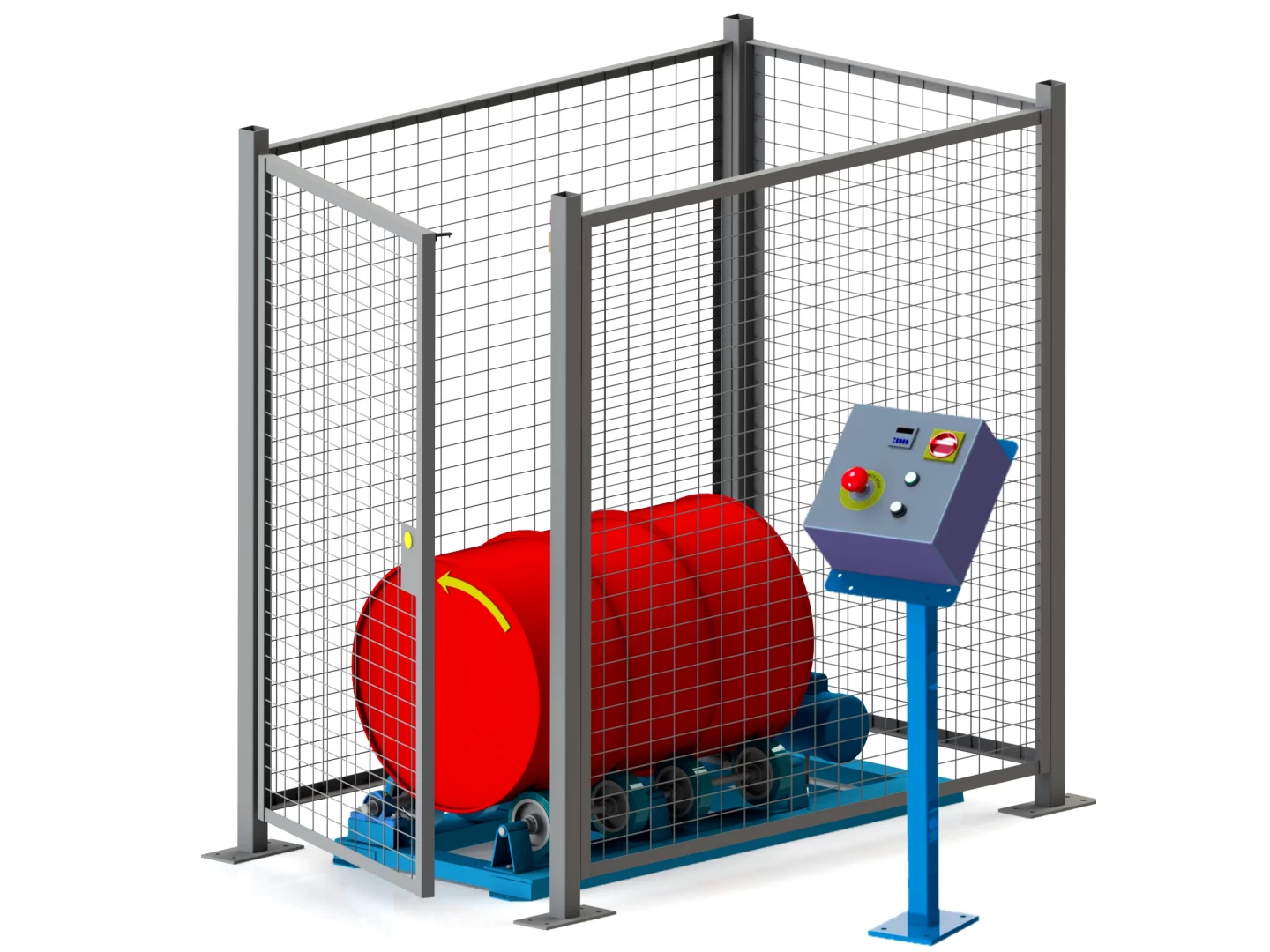 CE-Marked Drum Roller includes Enclosure with Interlock and Control Package