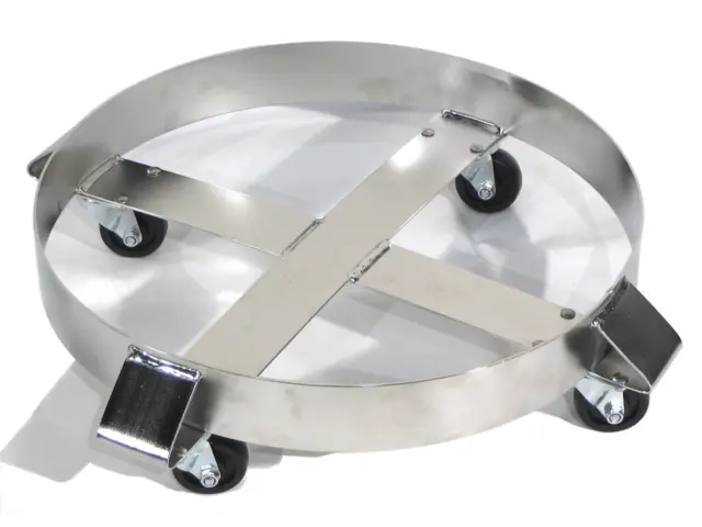 Stainless Steel Round Drum Dolly for 55-gallon (210 liter) drum - Model 14-SS