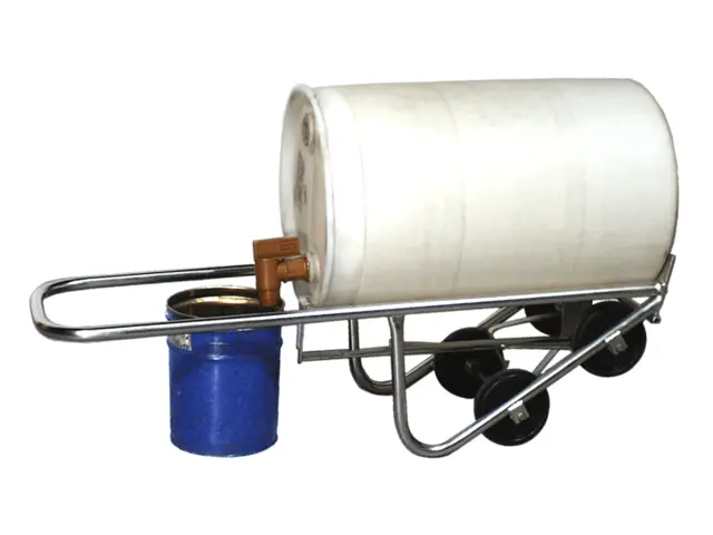 Position a drum to pour drum into a 5-gallon pail - Model 160-SS shown