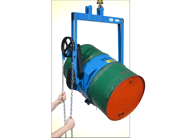 Below-Hook Kontrol-Karrier with 3-piece drum holder only for a 55-gallon (210 liter) steel drum