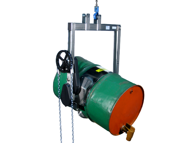 Model 185A-HDSS Stainless Steel Heavy-Duty Below-Hook Drum Handler with 1500 Lb. (680 kg) capacity