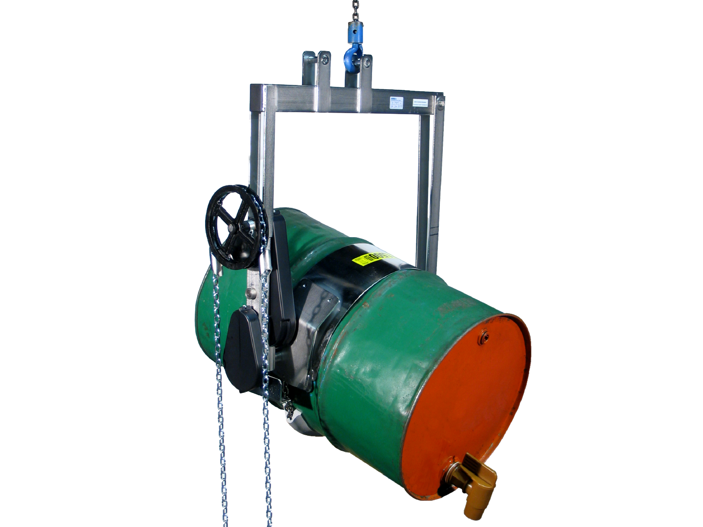 Model 185A-HDSS Stainless Steel Heavy-Duty Below-Hook Drum Handler with 1500 Lb. (680 kg) capacity