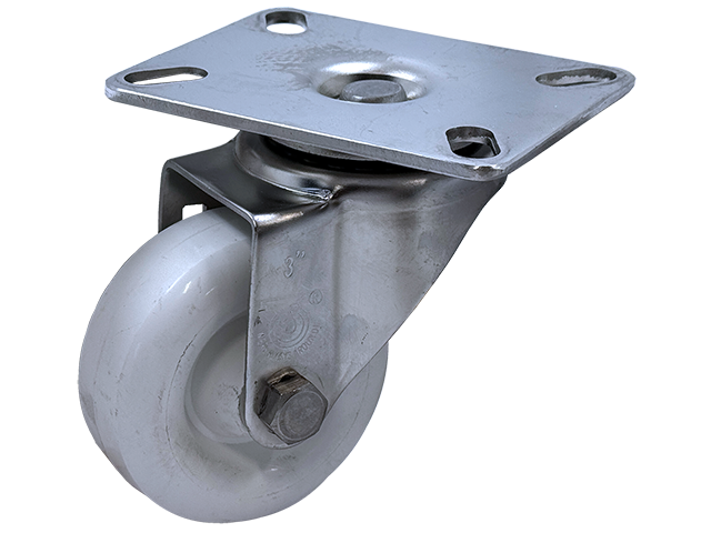rueda giratoria de 3" con carcasa de Acero inoxidable