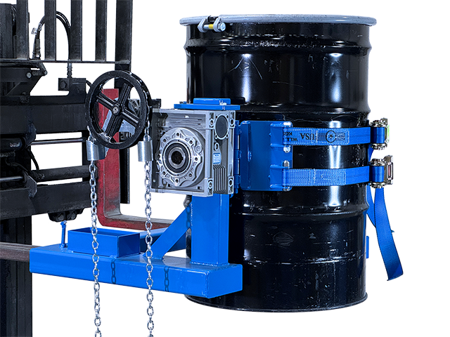 Secure drum with 2 web straps