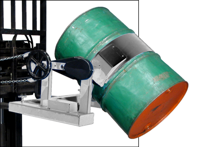 Stainless Steel Forklift Drum Carrier