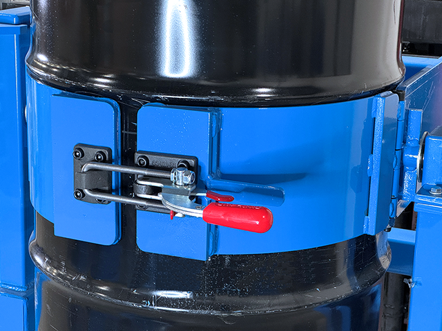 Secure drum with toggle clamp