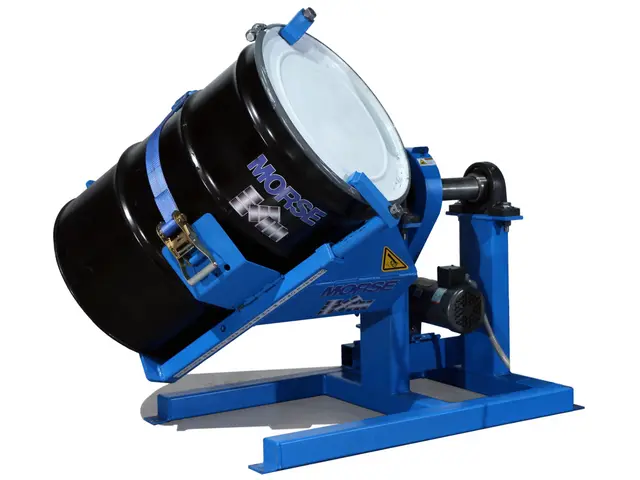 Morse Drum Tumblers rotate a drum "corner-over-corner" to vigorously mix drum contents