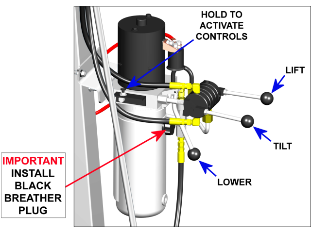 Battery Power Drum Lift and Tilt Controls