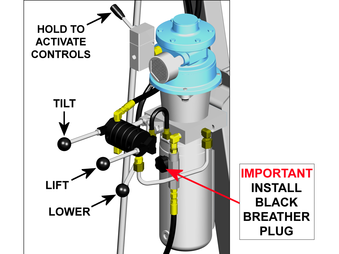 AIR Power Drum Lift and Tilt Controls