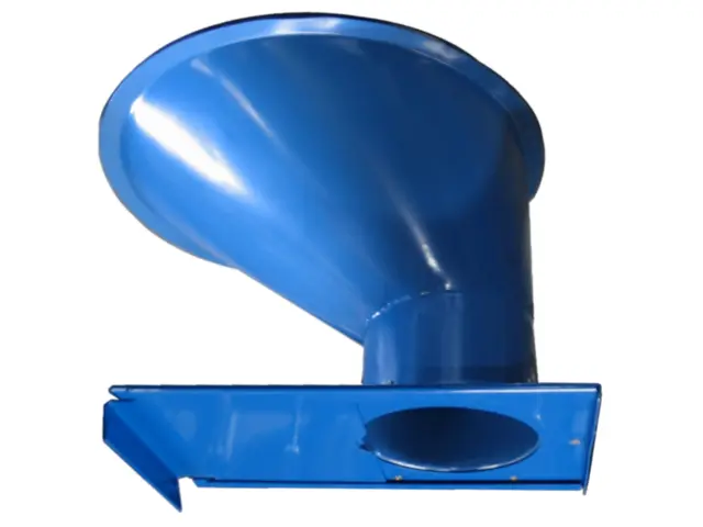 Asymmetric Drum Cone with Valve Flange - Model 5-VF-90-23 shown with Slide Gate