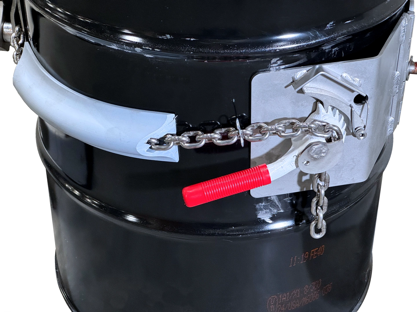 Secure drum with Cinch Chain and Ratchet