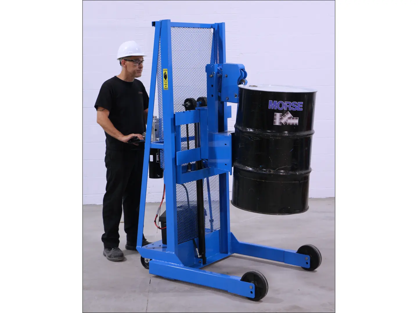 MORSPEED Drum Stacker lift to lift, move and stack an upright drum up to 45" (114 cm) high - Model 512-125 shown