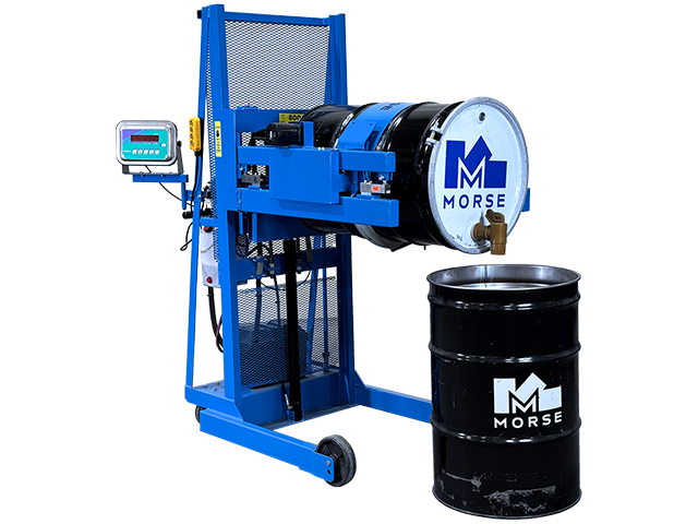 Weigh drum while you pour