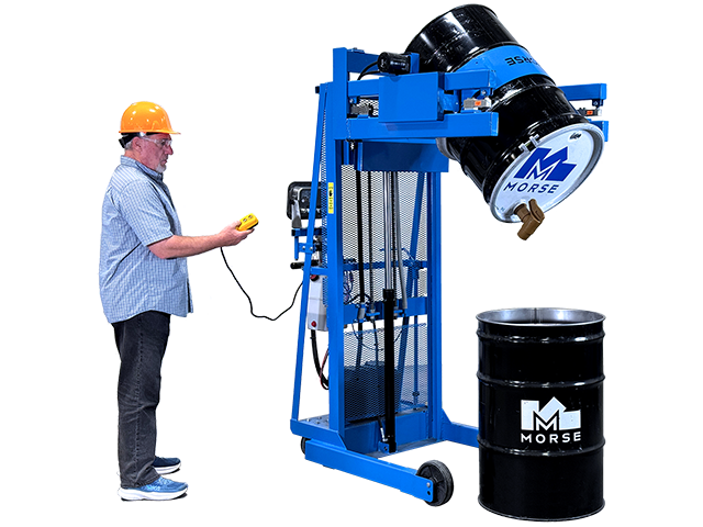 Lift, move, pour and weigh drum