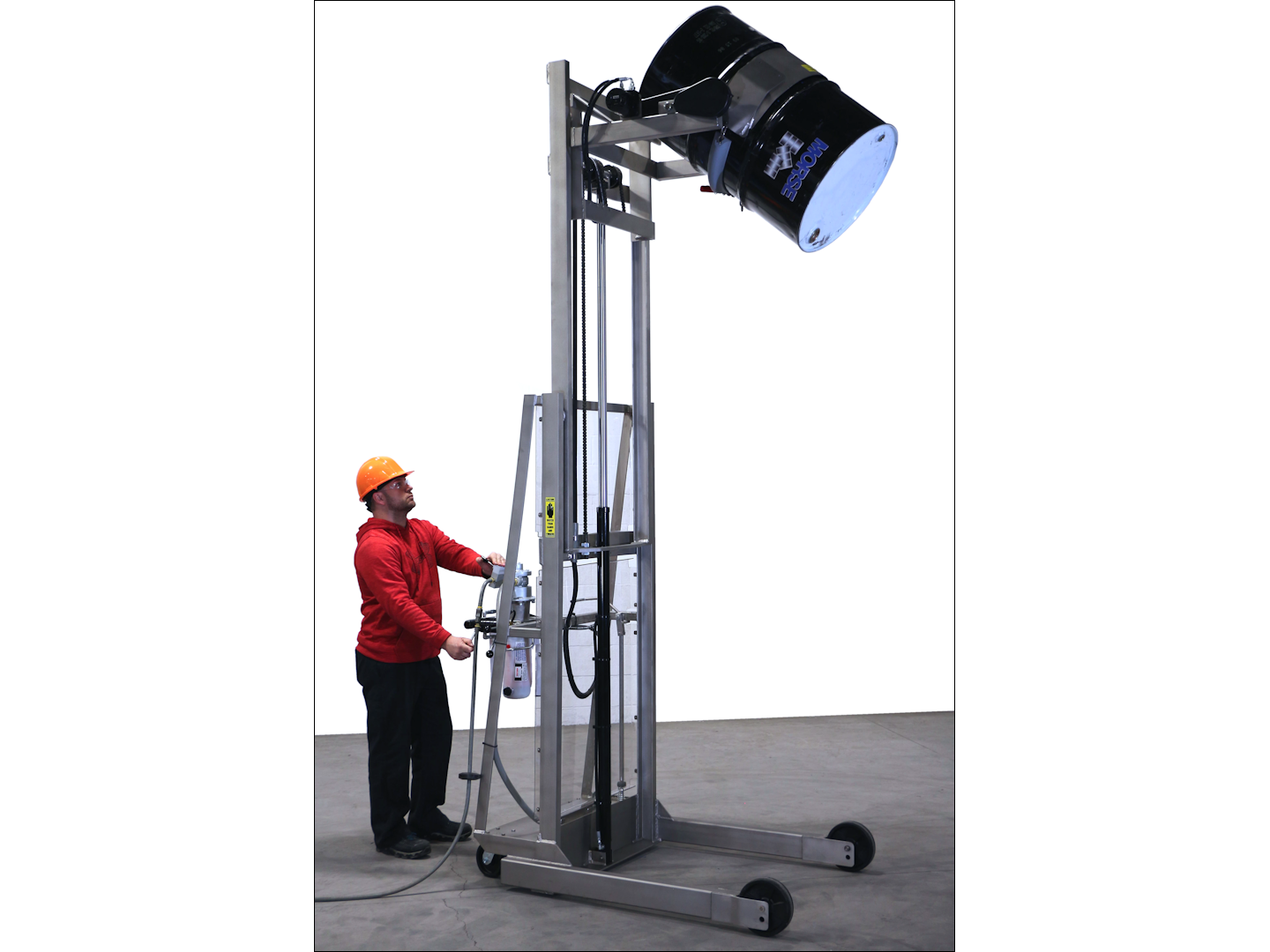 Stainless Steel Vertical-Lift Drum Pourer