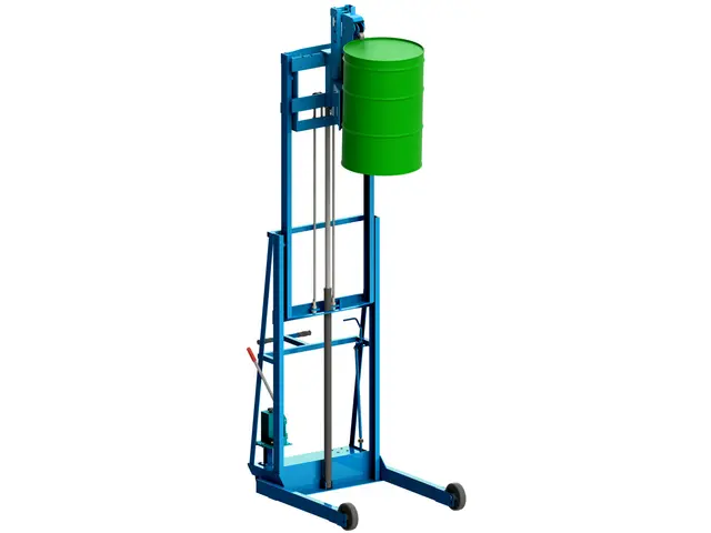 Model 522 - Raise and stack upright drum. Grips drum by top rim.