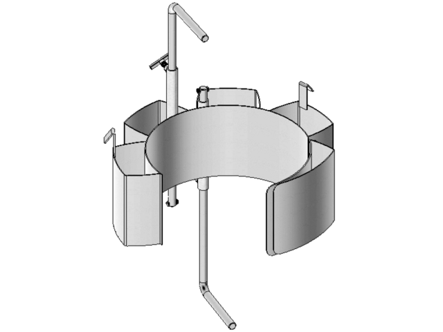 Stainless Steel Diameter Adapters with Integrated Brackets