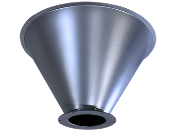 60 Degree Bead Blast Stainless Steel Drum Cone with Valve Flange