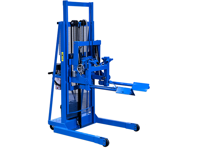 MORStak Drum Racker with battery power lift and tilt
