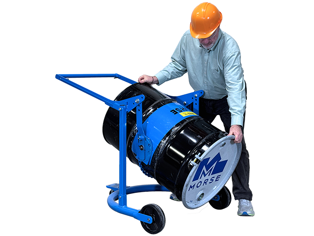 Grasp drum to tilt by hand