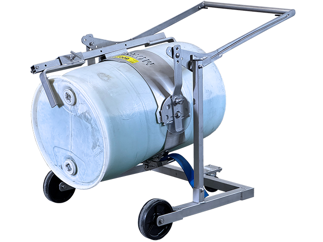 Install Bracket 4556SS-P to handle a plastic drum