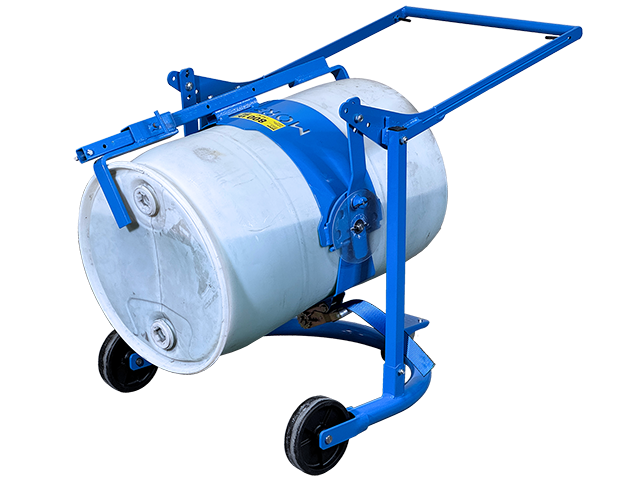 Model 80i shown with Bracket 4556-P installed to handle a plastic drum