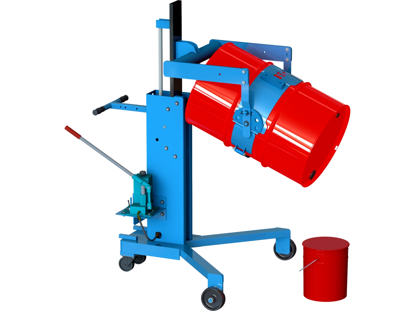 Grip drum by hand to pour and up to 26" (66 cm) high - Model 82A shown