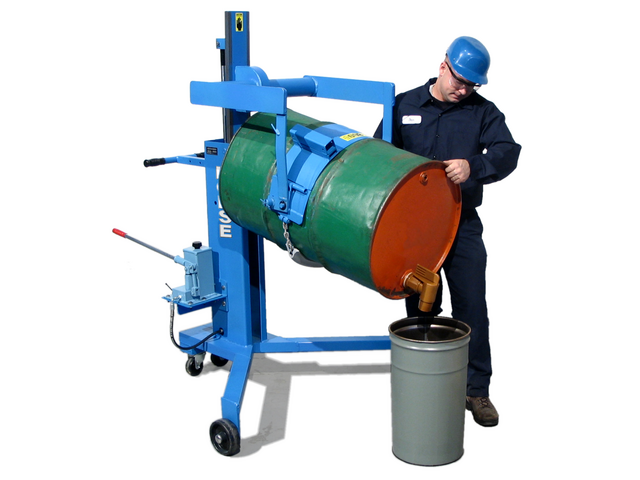 Drum Palletizers and Pourers with Spark Resistant Parts