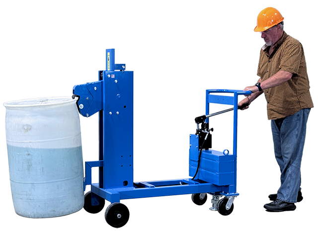 Raise drum with hand pump