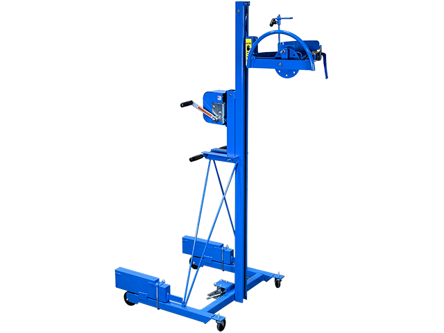 5-Gallon (20L) pail handler with extended reach to pour beyond front wheels
