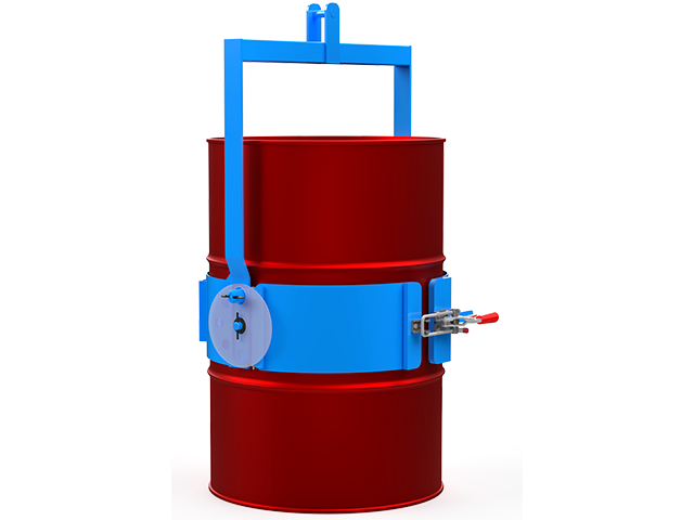 Lock drum upright to transport