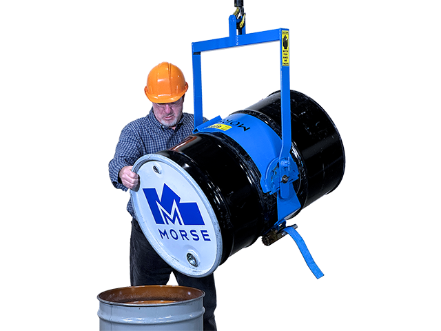 Grasp drum to tilt by hand